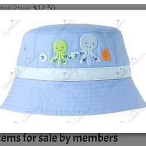 Gymboree NWT Layette Under the Sea Blue Octopus Bucket Hat 3-6 months 2007 Line